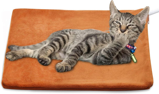 Pet Heating Pad Small，Cat Dog Heating Pad Indoor Waterproof,Auto Constant Temperature Warming 12X15 Inches Bed with Chew Resistant Steel Cord