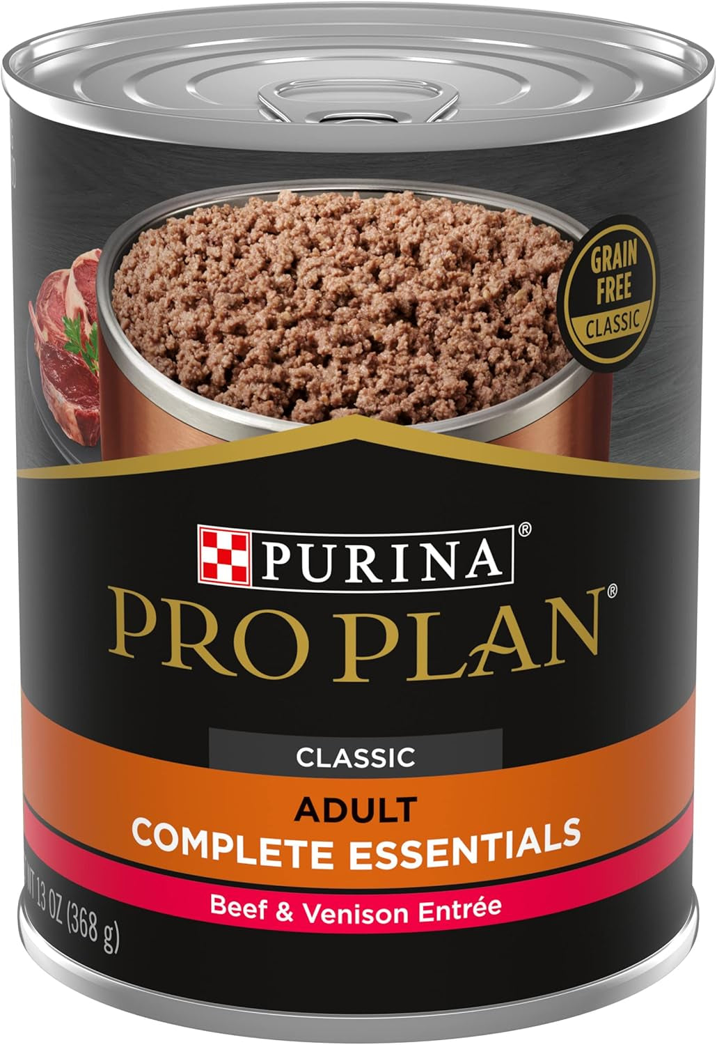 Grain Free Wet Dog Food, Beef and Venison Entree - (12) 13 Oz. Cans
